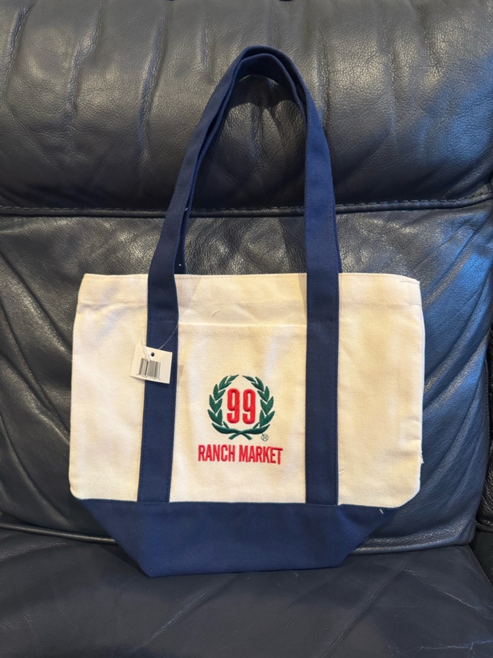 99 Ranch Market Big Mini Canvas Tote Bag - Navy Blue NWT